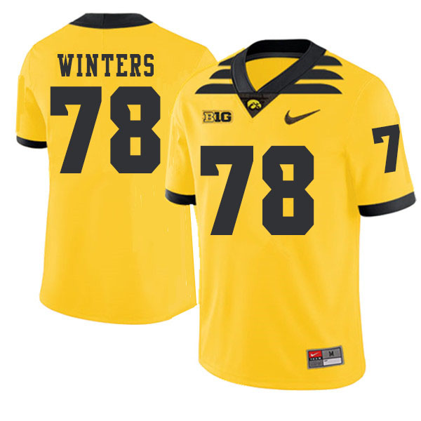 2019 Men #78 Trey Winters Iowa Hawkeyes College Football Alternate Jerseys Sale-Gold